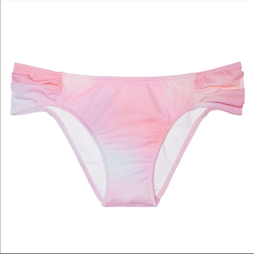 PINK Ruched Side Bikini Bottom